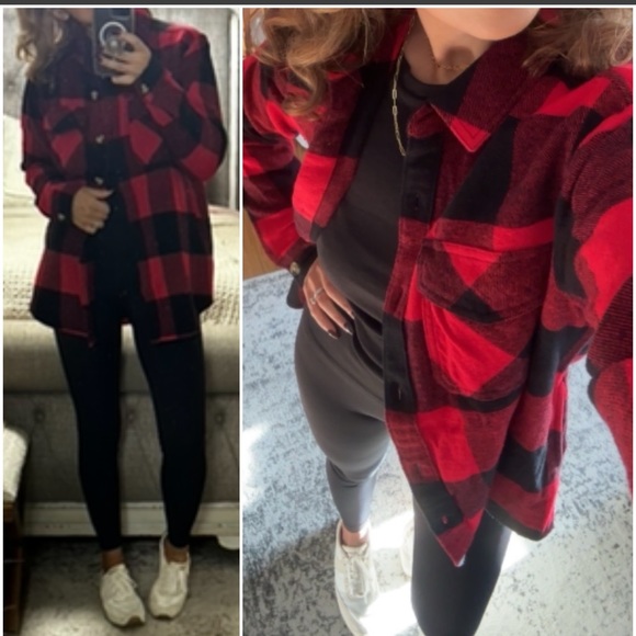 Tops - MY NEW FAVORITE ❤️Buffalo Red plaid shacket